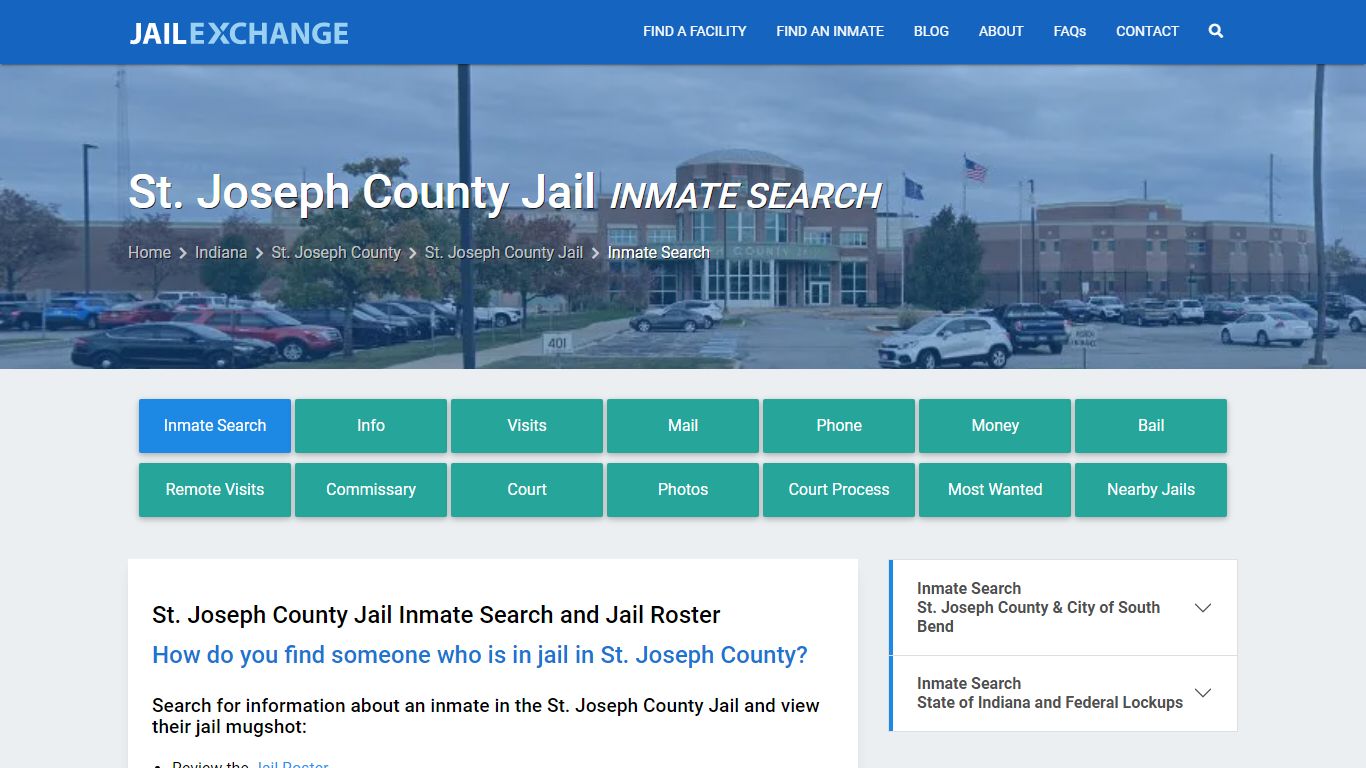 St. Joseph County Jail Inmate Search - Jail Exchange